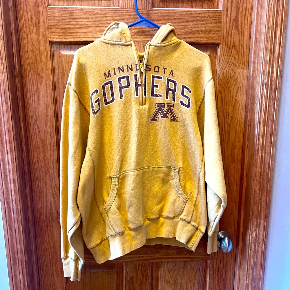 Men’s/unisex Minnesota’s Gopher quarter zip hoody gold
